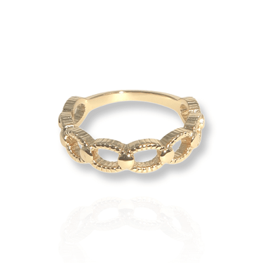 Gold Linked Chain Band Ring
